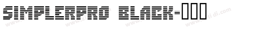 SimplerPro Black字体转换